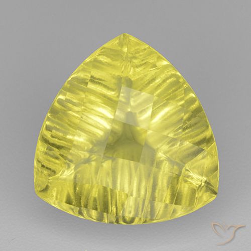 6.35ct طبيعي أصفر حيوى كوارتز, مثلثى, شفاف