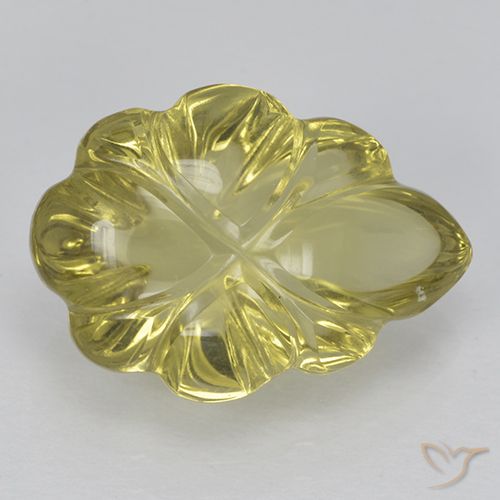 5.50ct طبيعي أصفر-ذهبى فاتح كوارتز, قص وردة, شفاف
