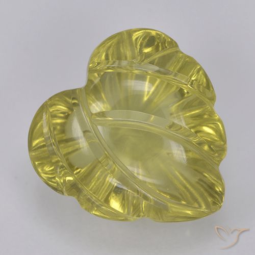 5.36ct طبيعي أصفر متوسط كوارتز, قص وردة, شفاف