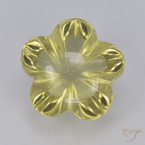 2.68ct طبيعي أصفر لاجونا كوارتز, قص وردة, شفاف