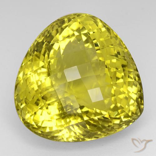94.63ct طبيعي أصفر أناناسى كوارتز, شكل الكمثرى, IF
