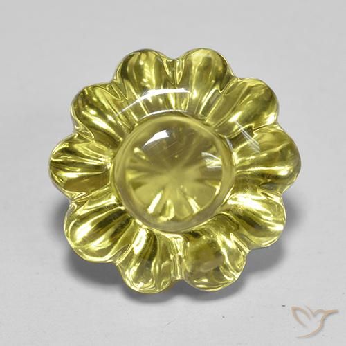 7.20ct طبيعي أصفر متوسط كوارتز, قص وردة, شفاف