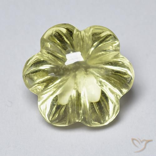3.58ct طبيعي أصفر متوسط كوارتز, قص وردة, شفاف