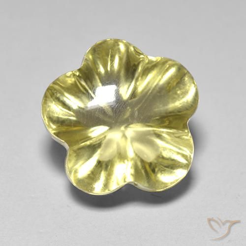 4.40ct طبيعي أصفر-ذهبى فاتح كوارتز, قص وردة, شفاف
