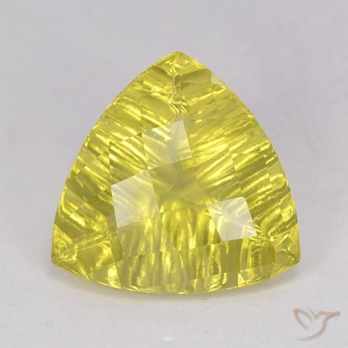 5.51ct طبيعي أصفر النحلة كوارتز, مثلثى, شفاف