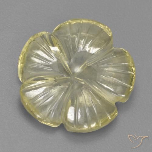 4.04ct طبيعي أصفر لاجونا كوارتز, قص وردة, شفاف
