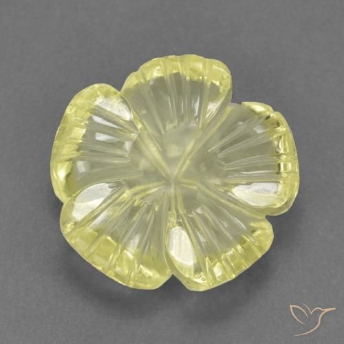 4.58ct طبيعي أصفر متوسط كوارتز, قص وردة, شفاف