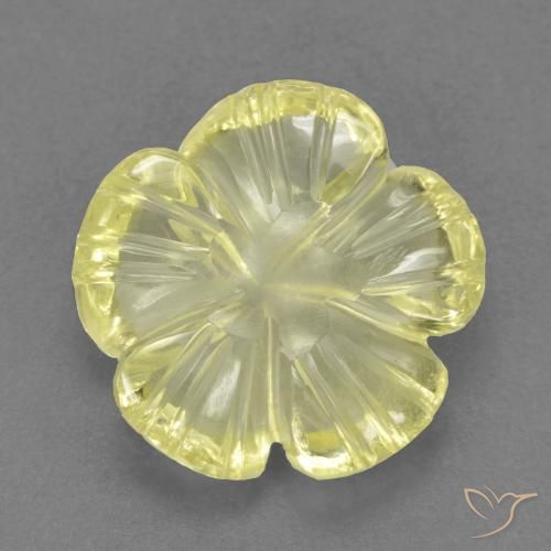 4.02ct طبيعي أصفر متوسط كوارتز, قص وردة, شفاف