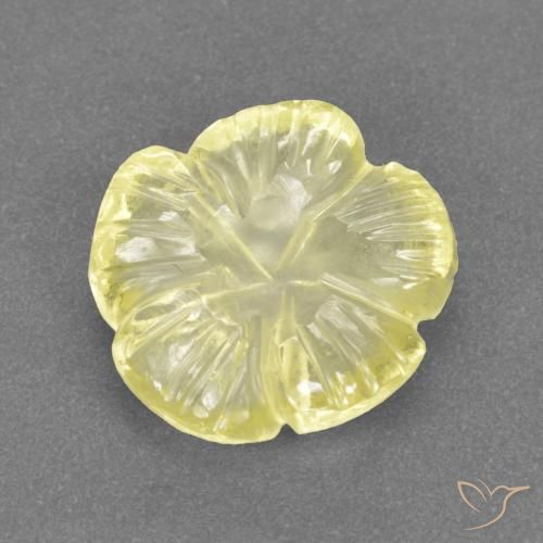 2.95ct طبيعي أصفر لاجونا كوارتز, قص وردة, شفاف