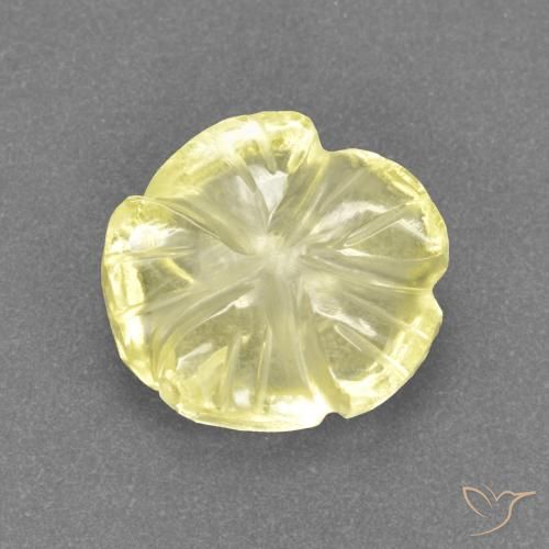 2.81ct طبيعي أصفر متوسط كوارتز, قص وردة, شفاف