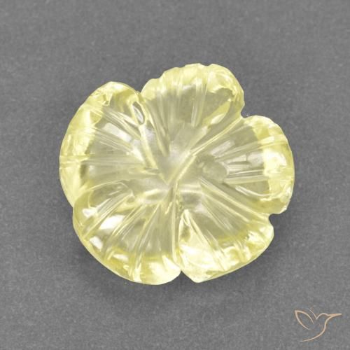 3.11ct طبيعي أصفر لاجونا كوارتز, قص وردة, شفاف