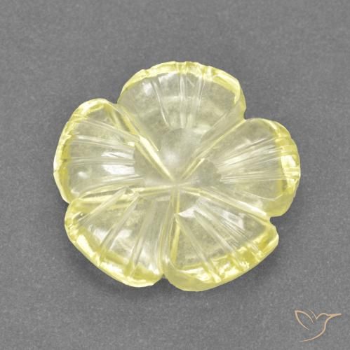 3.51ct طبيعي أصفر لاجونا كوارتز, قص وردة, شفاف