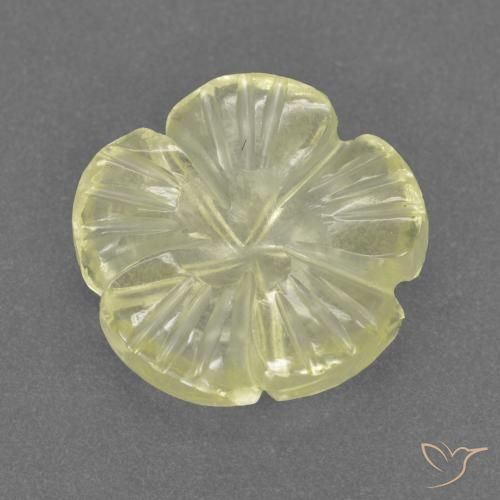 2.46ct طبيعي الأصفر الليمونى كوارتز, قص وردة, شفاف