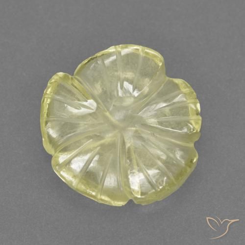 3.89ct طبيعي الأصفر الليمونى كوارتز, قص وردة, شفاف