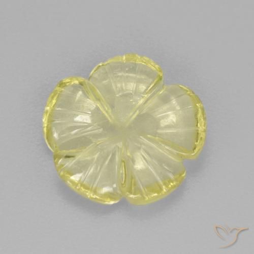 2.48ct طبيعي أصفر فاتح كوارتز, قص وردة, شفاف