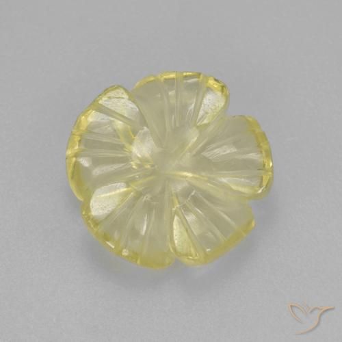 2.70ct طبيعي أصفر لاجونا كوارتز, قص وردة, شفاف
