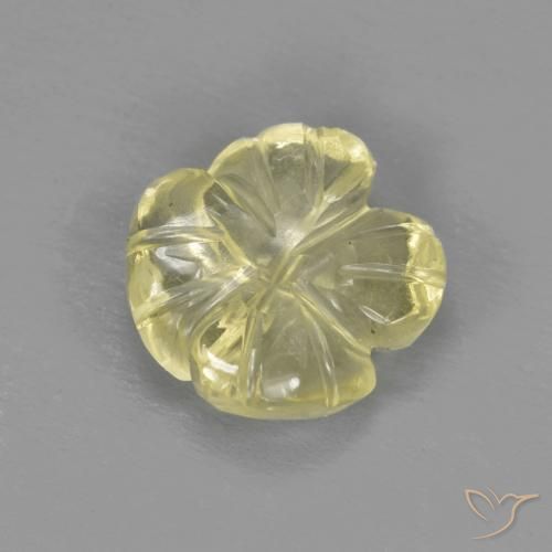 2.04ct طبيعي أصفر لاجونا فاتح كوارتز, قص وردة, شفاف
