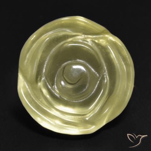 13.55ct طبيعي أصفر متوسط كوارتز, قص وردة, شفاف