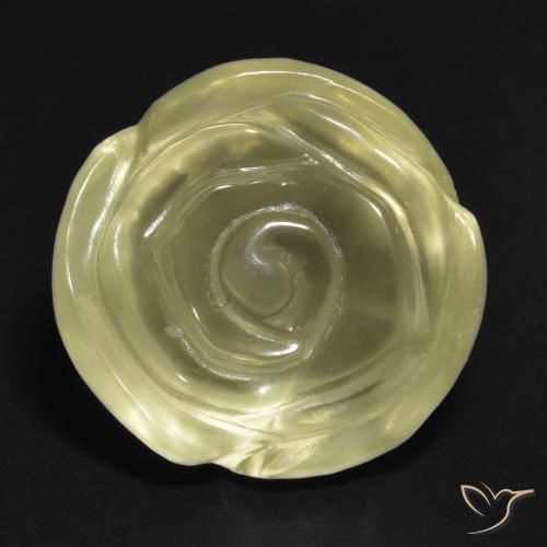 14.63ct طبيعي أصفر لاجونا كوارتز, قص وردة, شفاف
