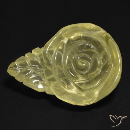 20.16ct طبيعي أصفر باهت كوارتز, قص وردة, شفاف