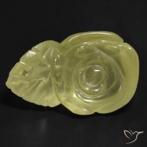 15.83ct طبيعي أصفر باهت كوارتز, قص وردة, شفاف