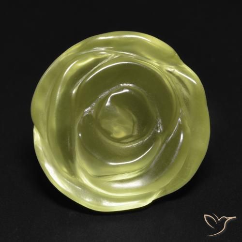 15.74ct طبيعي أصفر فاتح كوارتز, قص وردة, شفاف
