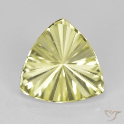 2.34ct طبيعي أصفر مخضر كوارتز, مثلثى, VVS