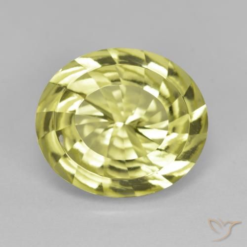 6.98ct طبيعي أصفر متوسط كوارتز, بيضوي, VVS