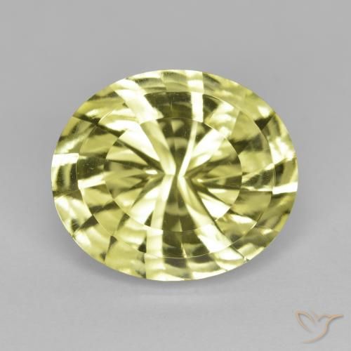 6.76ct طبيعي أصفر متوسط كوارتز, بيضوي, VVS