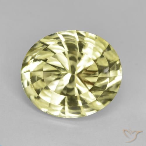 6.69ct طبيعي أصفر متوسط كوارتز, بيضوي, VVS