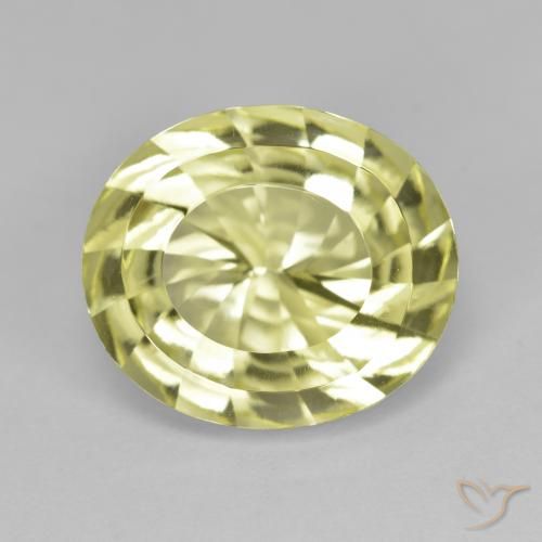 6.88ct طبيعي أصفر متوسط كوارتز, بيضوي, VVS