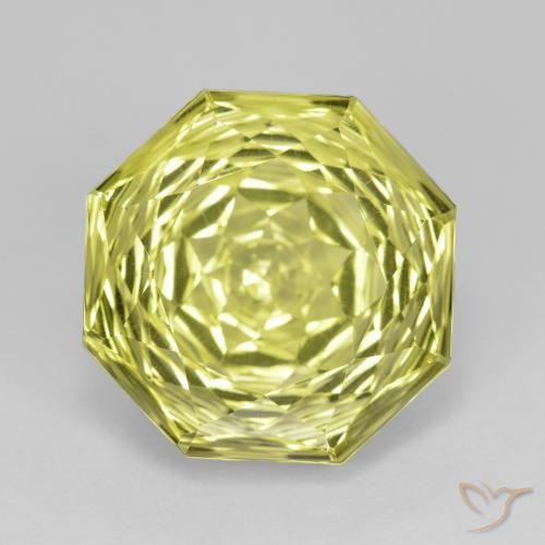 9.99ct طبيعي الأصفر الليمونى كوارتز, قص الزمرد, قليلا جدا