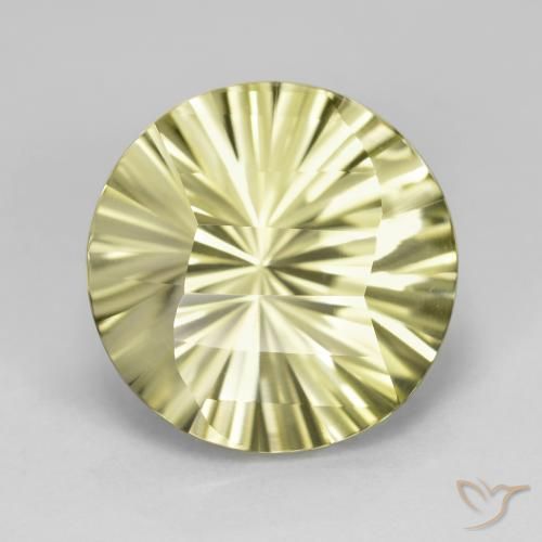 8.46ct طبيعي أصفر فاتح كوارتز, دائري, VVS