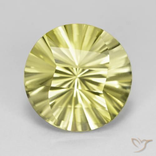 8.91ct طبيعي أصفر مخضر كوارتز, دائري, VVS