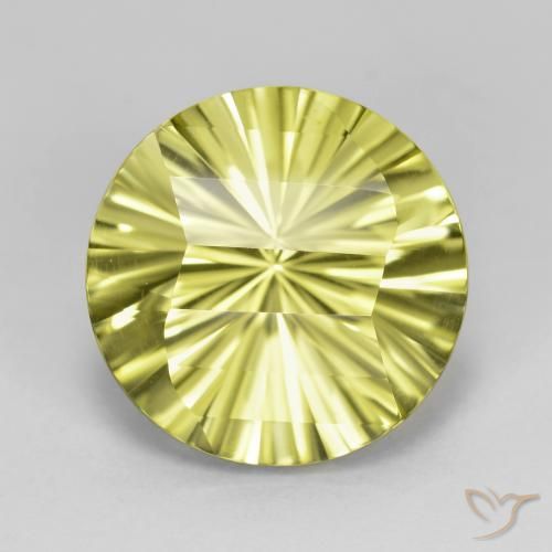 8.95ct طبيعي أصفر مخضر كوارتز, دائري, VVS