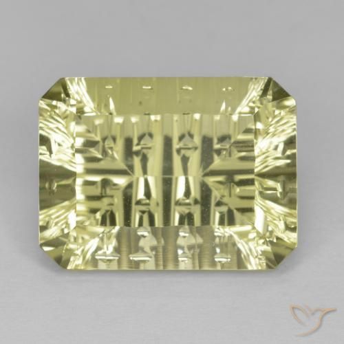 10.98ct طبيعي أصفر فاتح-متوسط كوارتز, قص الزمرد, VVS