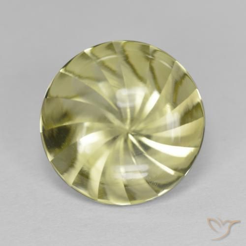 5.19ct طبيعي أصفر متوسط كوارتز, دائري, شفاف
