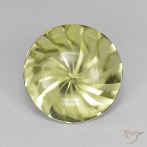 5.17ct طبيعي أصفر مخضر كوارتز, دائري, شفاف