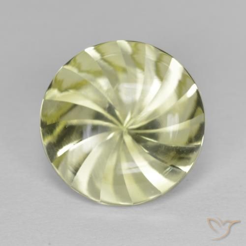 5.32ct طبيعي أصفر مخضر كوارتز, دائري, شفاف