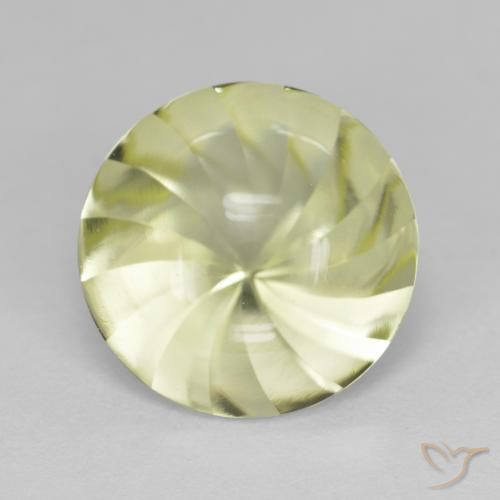 5.59ct طبيعي أصفر متوسط كوارتز, دائري, شفاف