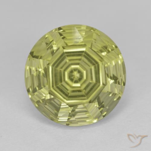 6.24ct طبيعي أصفر متوسط كوارتز, دائري, شفاف