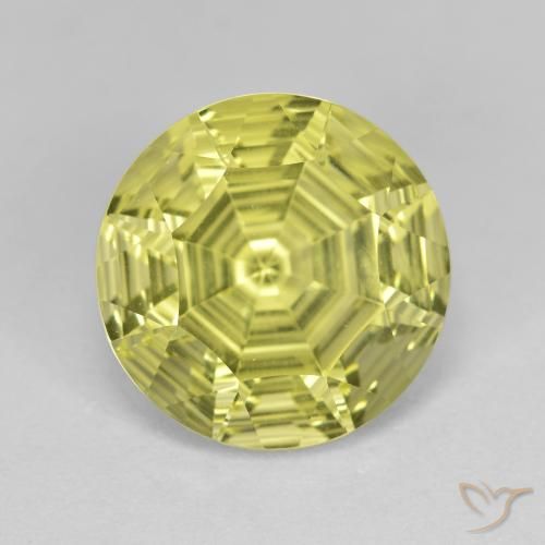 5.89ct طبيعي الأصفر الليمونى كوارتز, دائري, VVS-VS