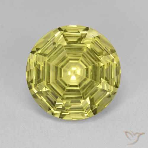 5.82ct طبيعي أصفر فاتح كوارتز, دائري, VVS-VS