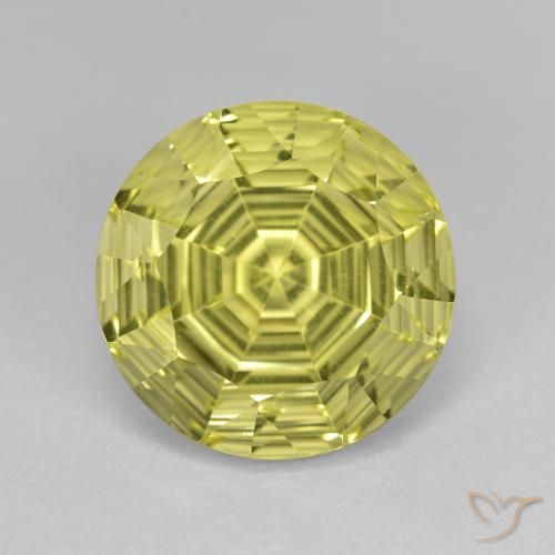 6.39ct طبيعي الأصفر الليمونى كوارتز, دائري, VVS