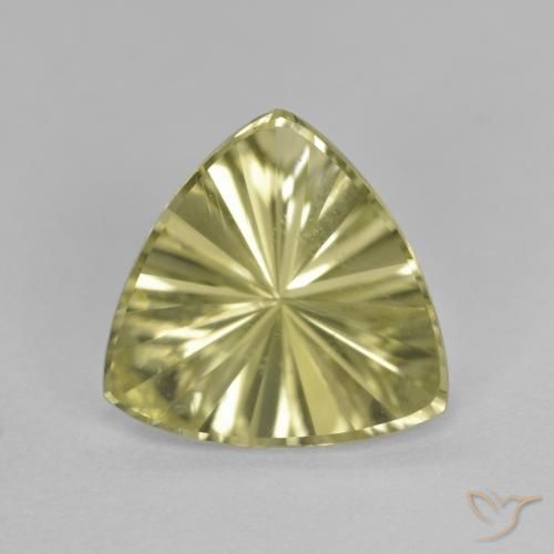 2.13ct طبيعي أصفر مخضر كوارتز, مثلثى, VVS