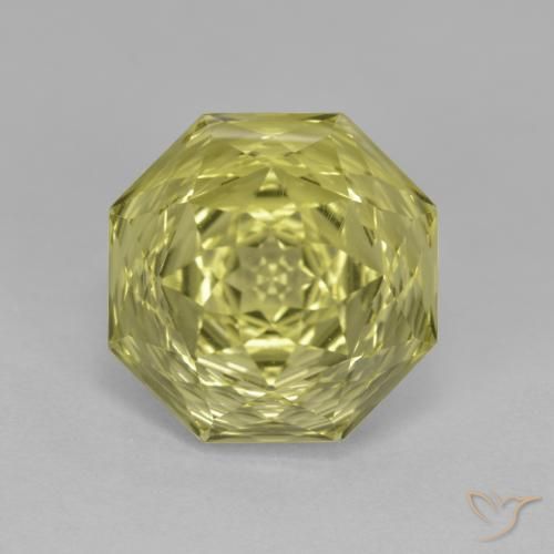 6.83ct طبيعي أصفر مخضر كوارتز, قص الزمرد, VVS