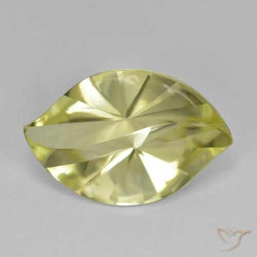 9.82ct طبيعي أصفر متوسط كوارتز, ماركيز, VVS-VS