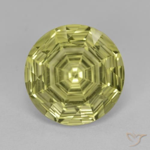 5.57ct طبيعي أصفر متوسط كوارتز, دائري, VVS
