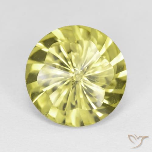 4.90ct طبيعي أصفر أناناسى فاتح كوارتز, دائري, VVS
