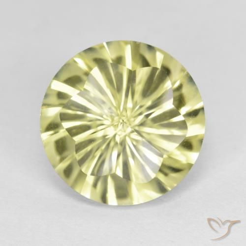 5.16ct طبيعي أصفر فاتح-متوسط كوارتز, دائري, VVS, Photo A